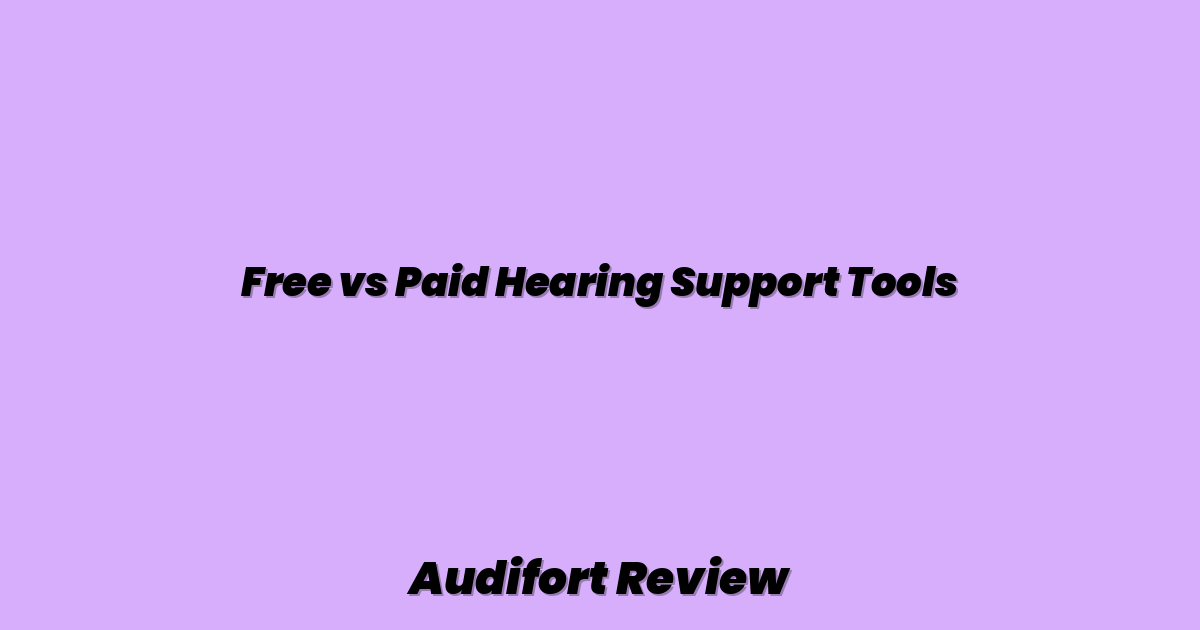 Free vs Paid Hearing Support Tools